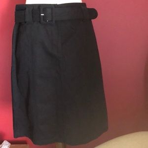 Ann Taylor Cotton Black Skirt Size 6 Petite
